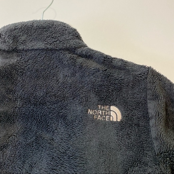 The North Face Osolita Zip Up Fleece Jacket Black Large 14/16 Girls Pockets Soft - Picture 12 of 13